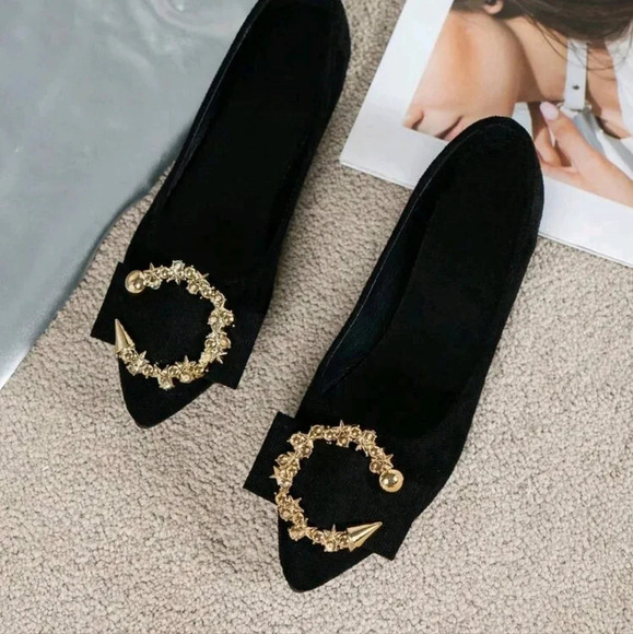 Black Flat Shoes, Flats With Pointed Toe, Fashionable And Versatile - Picture 2 of 7